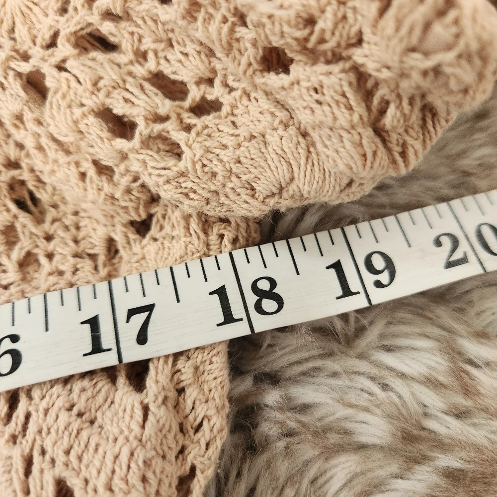 Free People‎ Intimately FP Sand Dune Crochet Bodysuit In Nude Womens Size XL